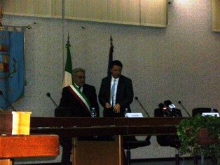 Il sindaco Vallone ed il presidente del Consiglio Renzi