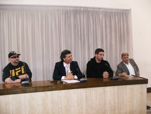 Un momento della conferenza stampa