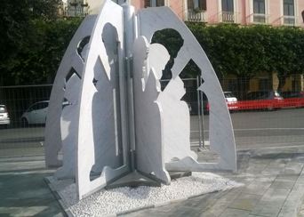 Il monumento dedicato a Pitagora