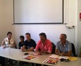 Un momento della conferenza stampa