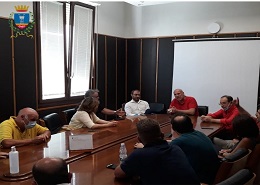 Un momento dell'incontro con la delegazione