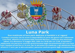Luna Park: due mattinate dedicate a bambini e adolescenti