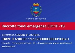 Raccolta fondi emergenza Coronavirus