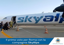 Una immagine del primo volo