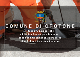 Servizio di disinfestazione, derattizzazione e deblattizzazione