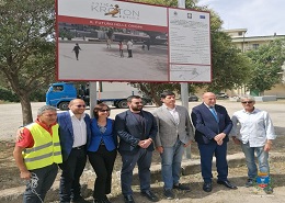 Un momento dell'inaugurazione del cantiere