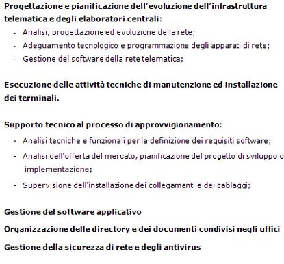 Principali attività dell'Ufficio