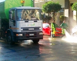 Mezzo in azione in Via Vittorio Veneto