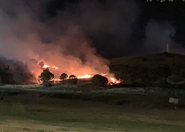Incendio a Parco Pignera
