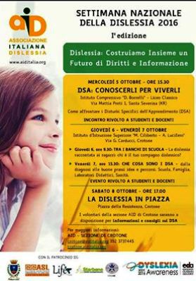 Settimana Nazionale della Dislessia 2016