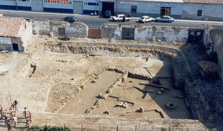 Il cantiere in corso di scavo