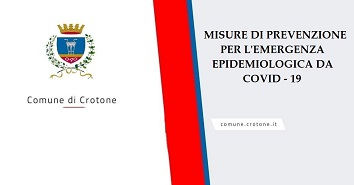 Misure di prevenzione per l'emergenza Covid - 19