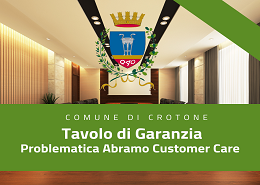 Tavolo di garanzia Abramo Customer Care