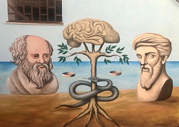Il murale in via Pitagora