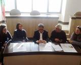 Un momento della conferenza stampa
