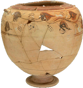 Vaso da mensa con decorazione a vernice nera (Tralci di edera) ultimo quarto del V sec. a.C.