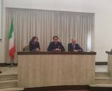 Un momento della conferenza stampa