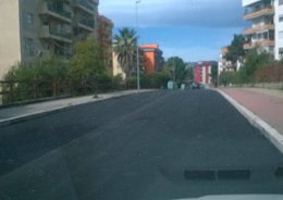 Una delle strade riqualificate