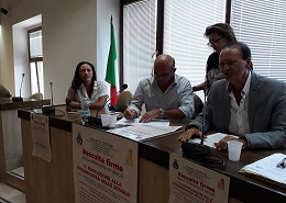 Un momento della conferenza stampa