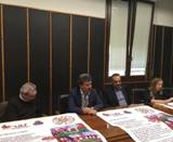 Un momento della conferenza stampa