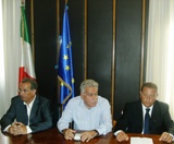 Un momento della conferenza stampa