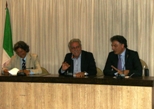 Un momento della conferenza stampa