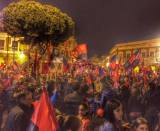 Un momento di festa rosso blu