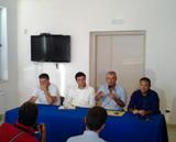 Un momento della conferenza stampa