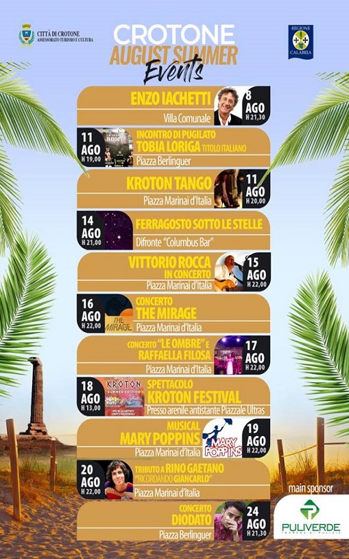 Crotone August Summer Events