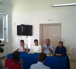 Un momento della conferenza stampa