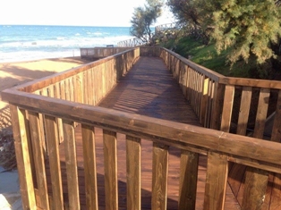 La passerella di accesso al Museo del Mare e della Terra