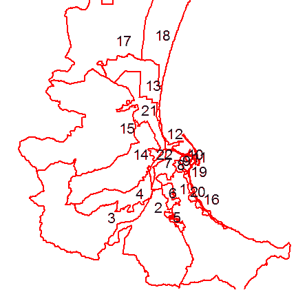 Figura 9. Macroaree per il rilievo degli edifici residenziali.