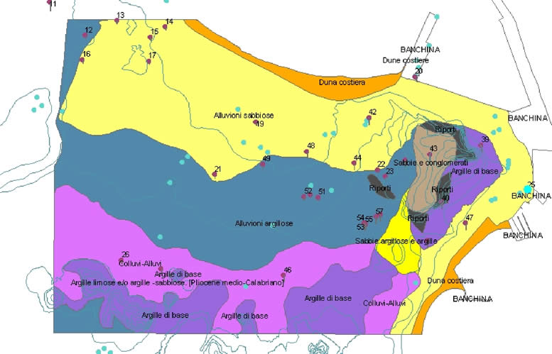 Figura 5. Carta geologico-tecnica del comune di Crotone. 