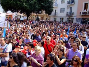 la manifestazione del 3 ottobre