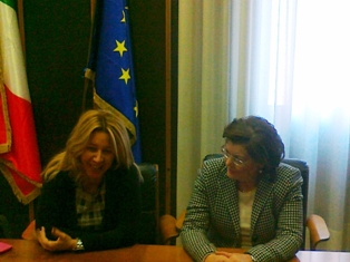 Gaia Tortora e il vice sindaco Curatola