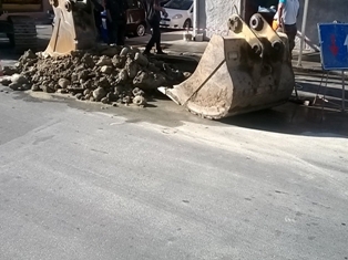 I lavori in via Venezia