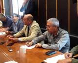 Un momento della conferenza stampa