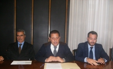 Un momento della conferenza stampa
