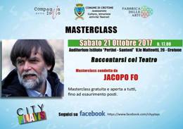 Jacopo Fo a Crotone