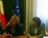 Gaia Tortora e il vice sindaco Curatola