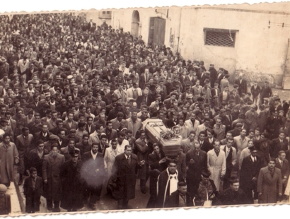 Una immagine dei funerali