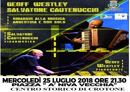 Geoff Westley e Salvatore Cauteruccio in concerto a Crotone