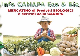 Mercatino dei prodotti biologici derivati dalla canapa