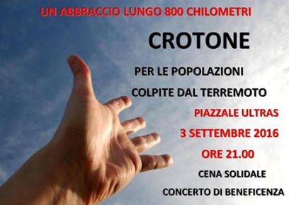 Crotone per le popolazioni colpite dal terremoto