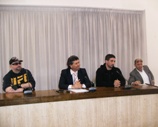 Un momento della conferenza stampa