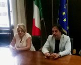 Un momento della conferenza stampa