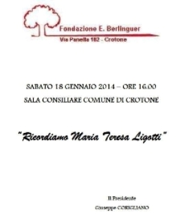 Ricordiamo Maria Teresa Ligotti